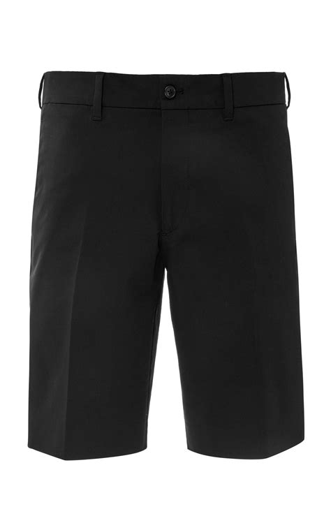 Shorts Black Cotton Gabardine 